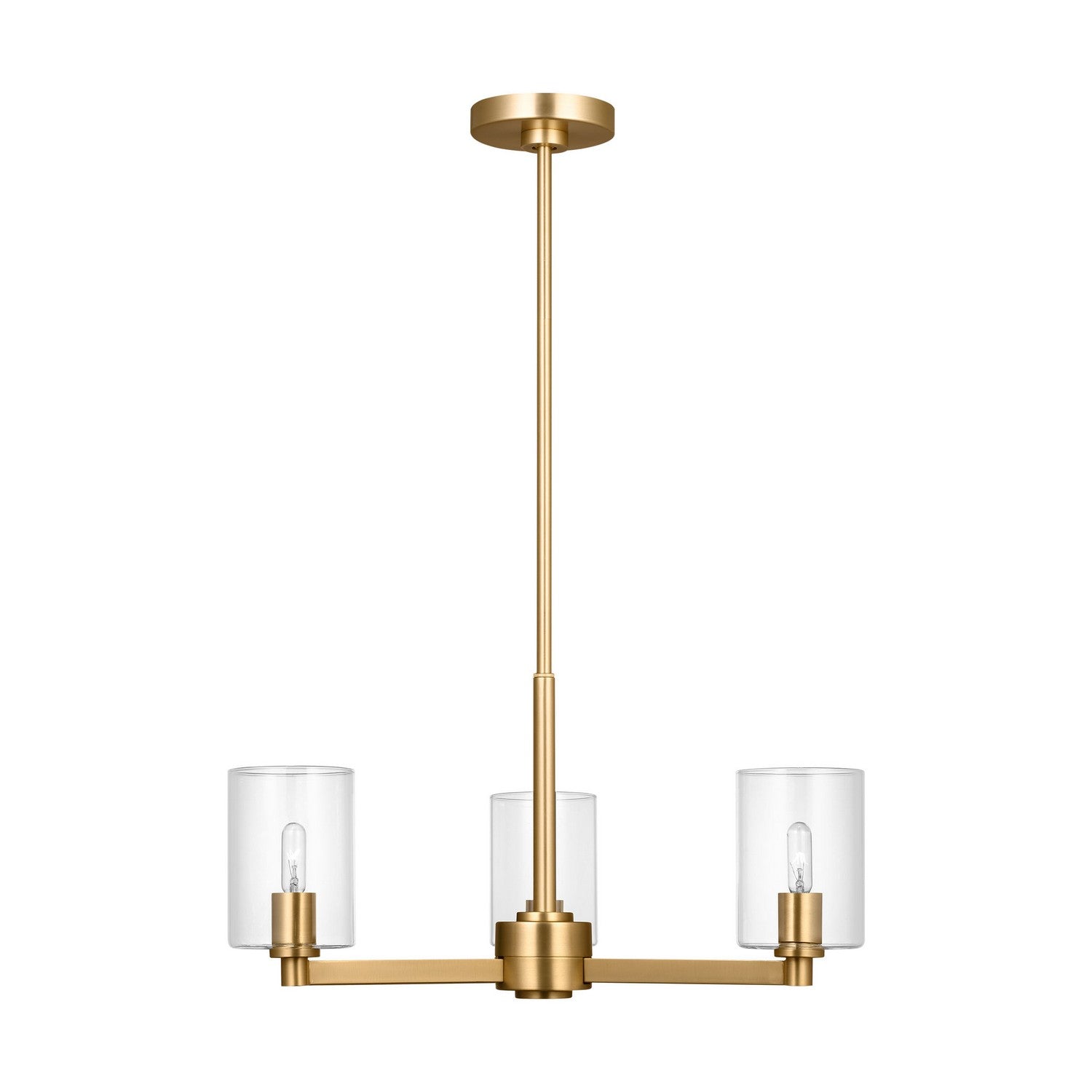 Visual Comfort Studio - 3164203C-848 - Three Light Chandelier - Fullton - Satin Brass
