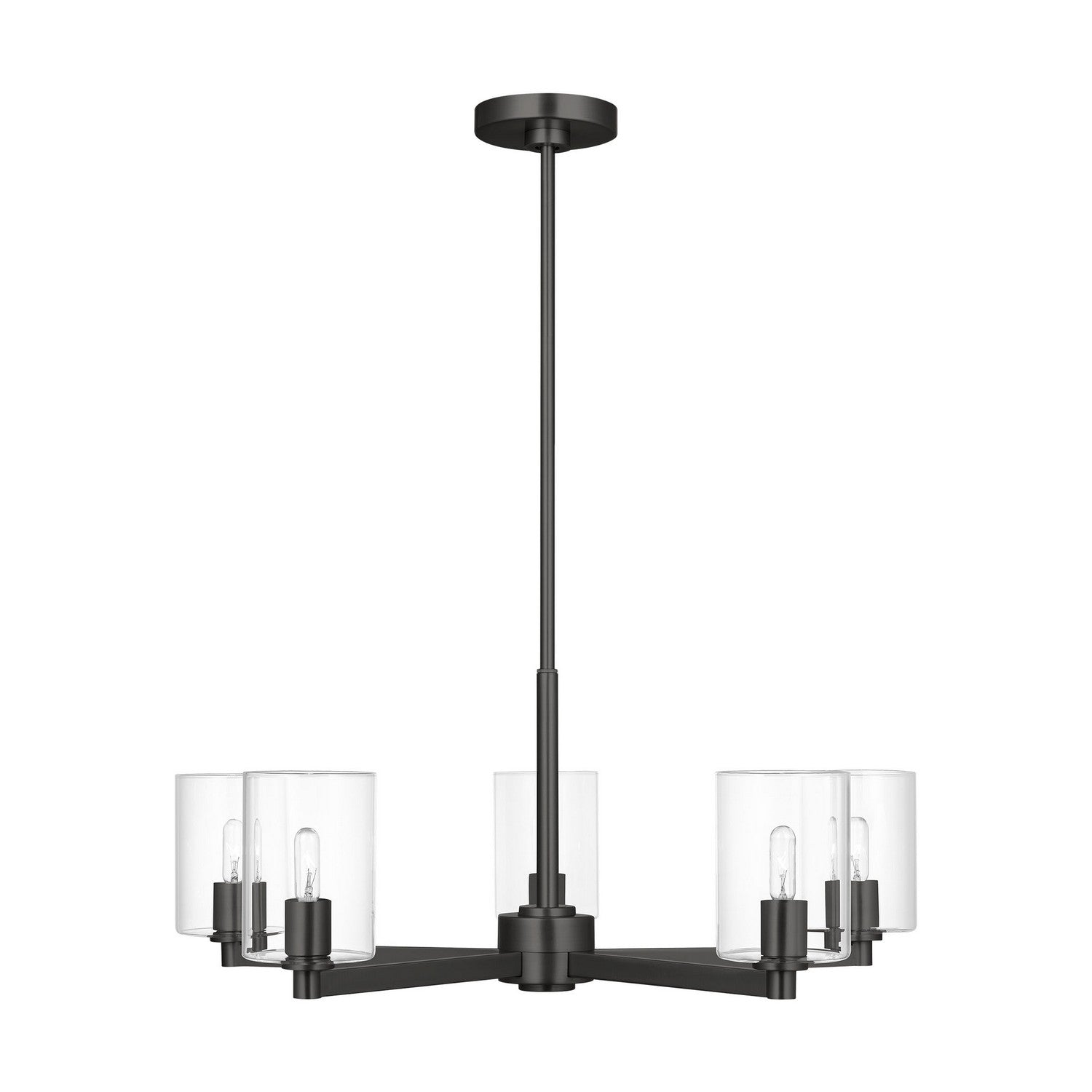 Visual Comfort Studio - 3164205C-112 - Five Light Chandelier - Fullton - Midnight Black