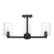 Visual Comfort Studio - 7764203C-112 - Three Light Semi-Flush Mount - Fullton - Midnight Black