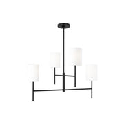 Visual Comfort Studio - BC1024MBK - Four Light Chandelier - Key - Midnight Black