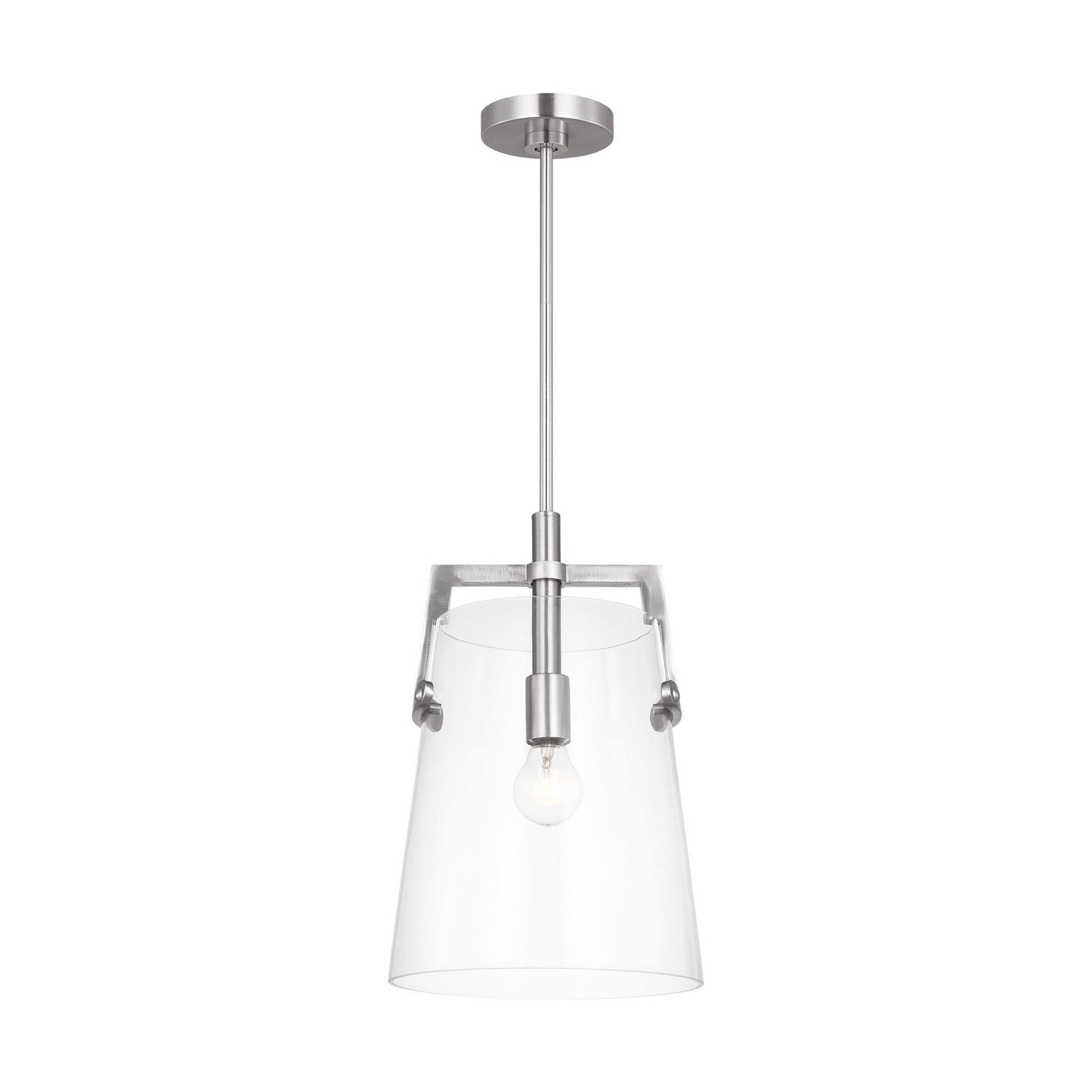 Visual Comfort Studio - DJP1271BS - One Light Pendant - Crofton - Brushed Nickel