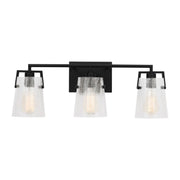 Visual Comfort Studio - DJV1033MBKCKG - Three Light Vanity - Crofton - Midnight Black