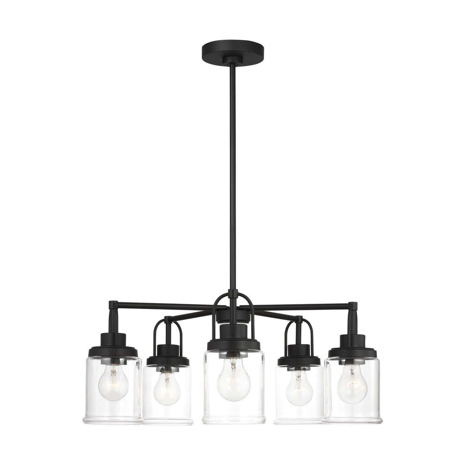 Visual Comfort Studio - GLC1175MBK - Five Light Chandelier - Anders - Midnight Black
