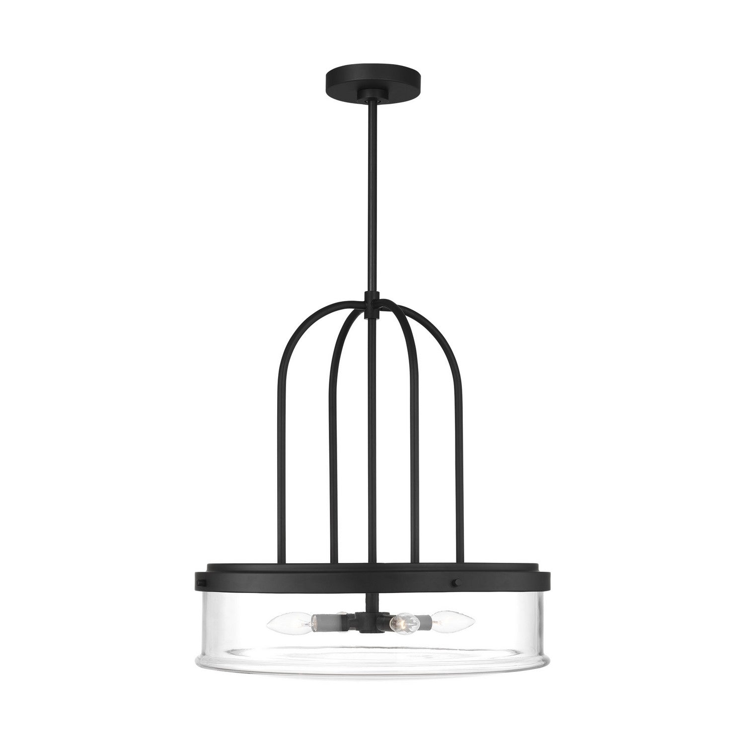 Visual Comfort Studio - GLP1064MBK - Four Light Pendant - Anders - Midnight Black