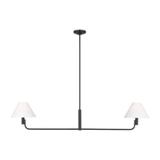 Visual Comfort Studio - SLC1022AI - Two Light Linear Chandelier - Colfax - Aged Iron