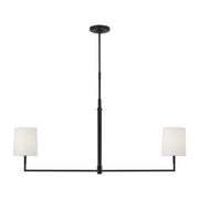 Visual Comfort Studio - TC1212AI - Two Light Linear Chandelier - Danica - Aged Iron