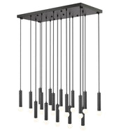 Z-Lite - 1956P-17L-MB - 17 Light Linear Chandelier - Stari - Matte Black