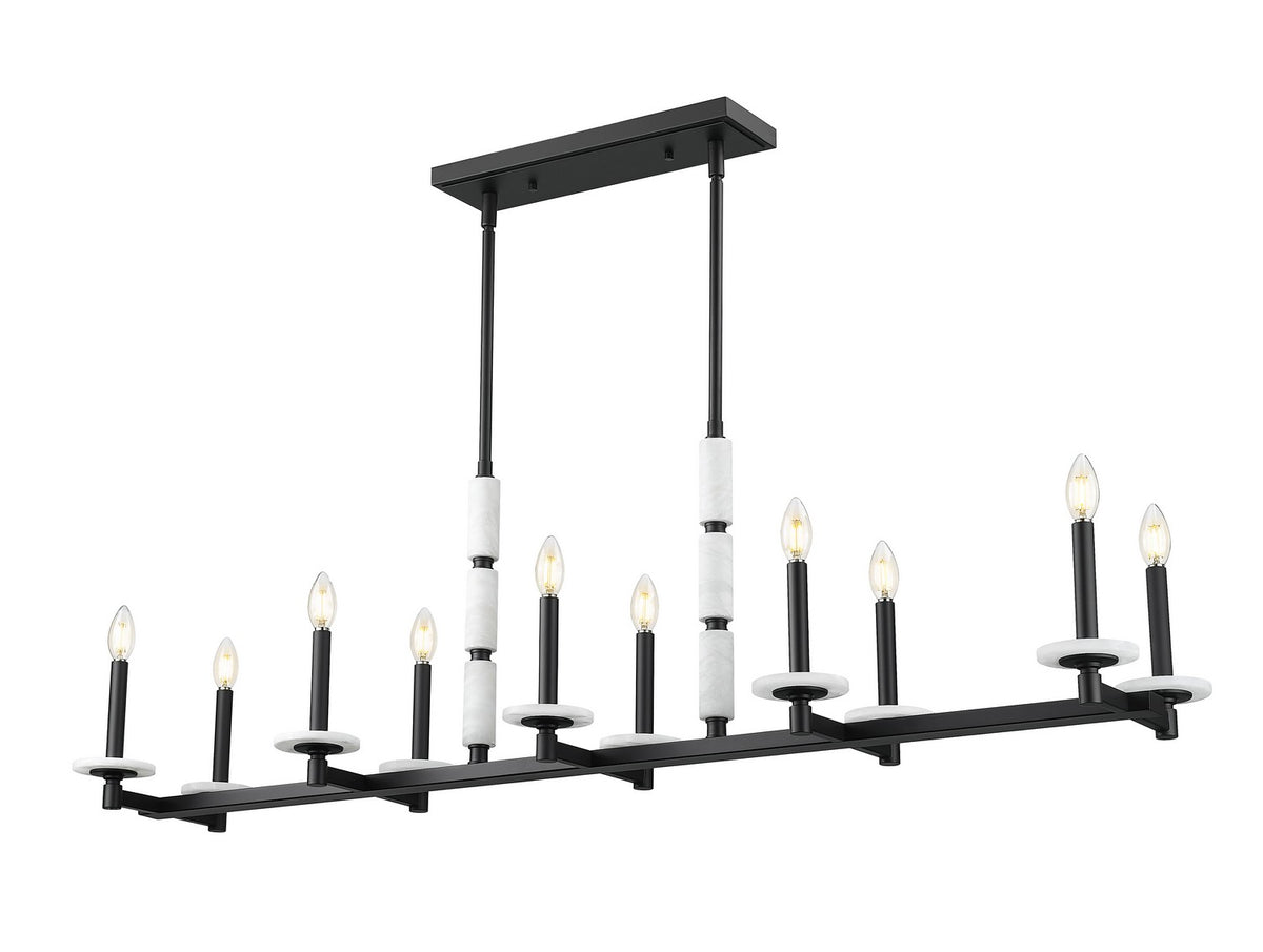 Z-Lite - 3045-10L-MB - Ten Light Linear Chandelier - Kaden - Matte Black