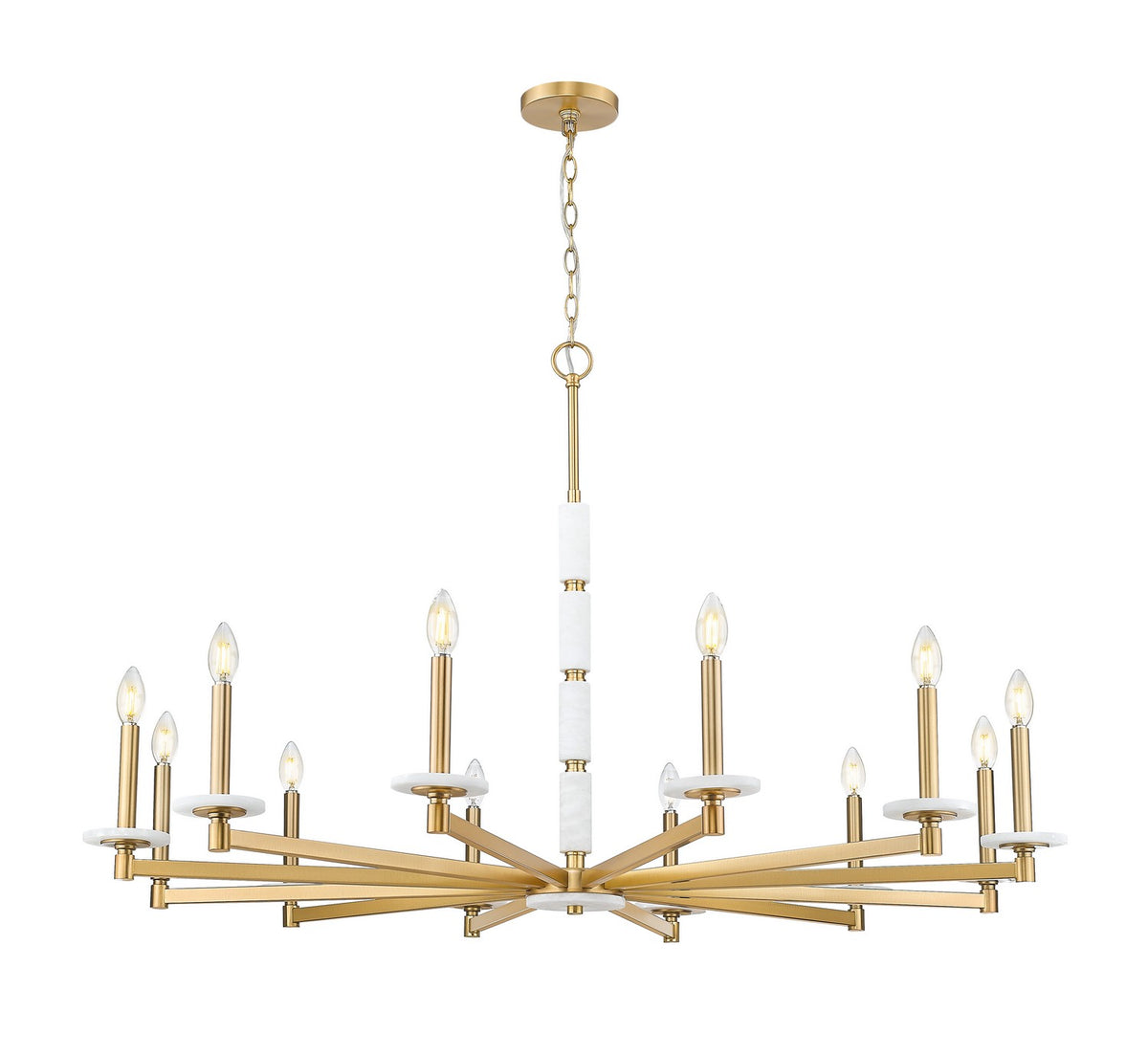 Z-Lite - 3045-12MGLD - 12 Light Chandelier - Kaden - Modern Gold
