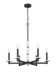 Z-Lite - 3045-6MB - Six Light Chandelier - Kaden - Matte Black