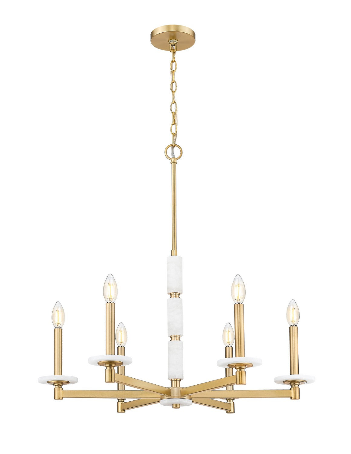 Z-Lite - 3045-6MGLD - Six Light Chandelier - Kaden - Modern Gold