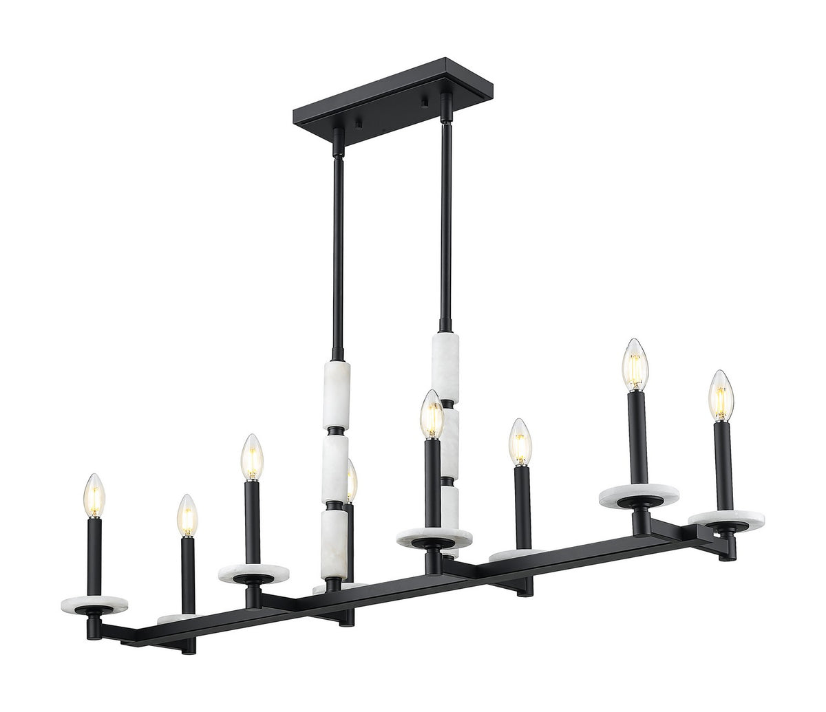 Z-Lite - 3045-8L-MB - Eight Light Linear Chandelier - Kaden - Matte Black