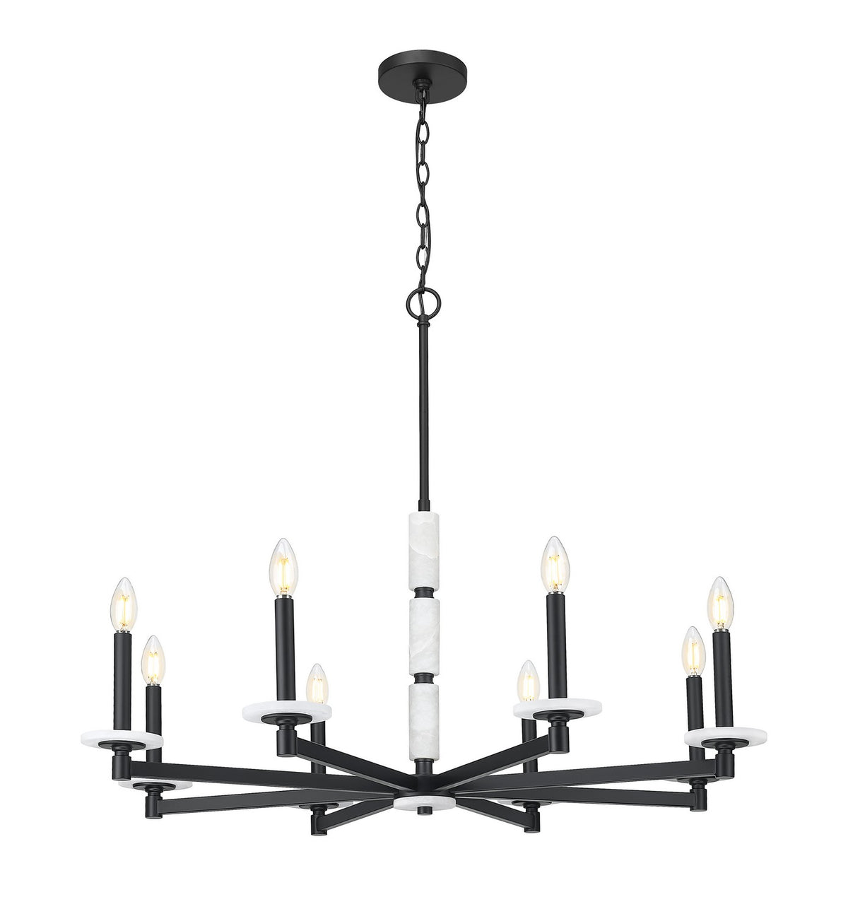 Z-Lite - 3045-8MB - Eight Light Chandelier - Kaden - Matte Black