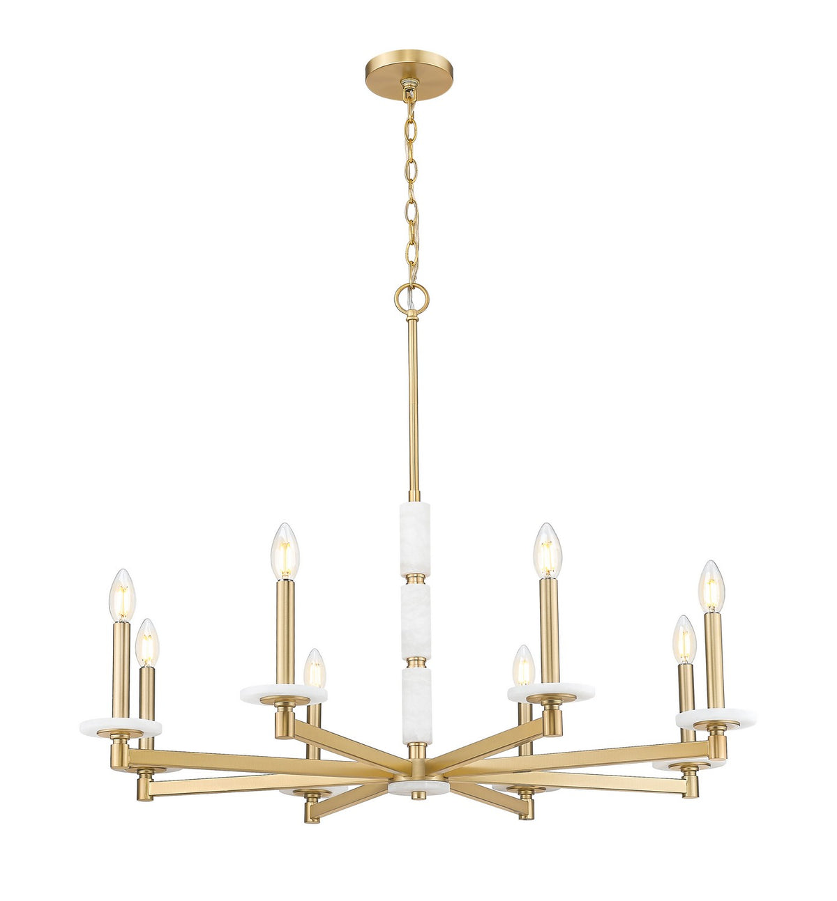 Z-Lite - 3045-8MGLD - Eight Light Chandelier - Kaden - Modern Gold
