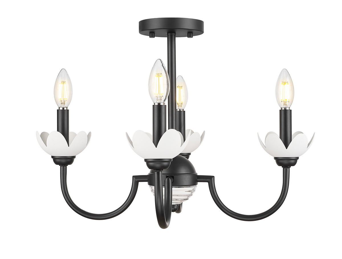 Z-Lite - 352-4SF-MB - Four Light Semi Flush Mount - Allistair - Matte Black