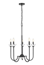 Z-Lite - 352-5MB - Five Light Chandelier - Allistair - Matte Black