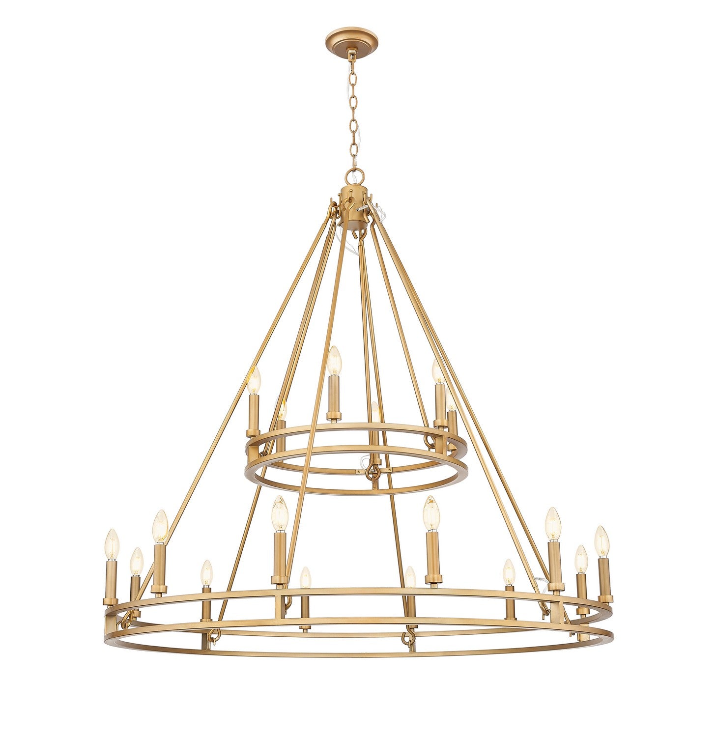 Z-Lite - 4005-18SBR - 18 Light Chandelier - Dennison - Signature Brass