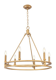Z-Lite - 4005-6SBR - Six Light Chandelier - Dennison - Signature Brass