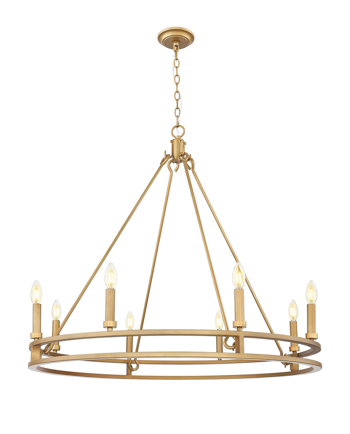 Z-Lite - 4005-8SBR - Eight Light Chandelier - Dennison - Signature Brass