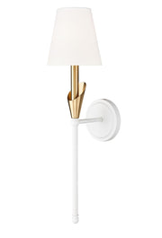 Z-Lite - 4014-1SA-TW-MGLD - One Light Wall Sconce - Claudelle - Tundra White + Modern Gold