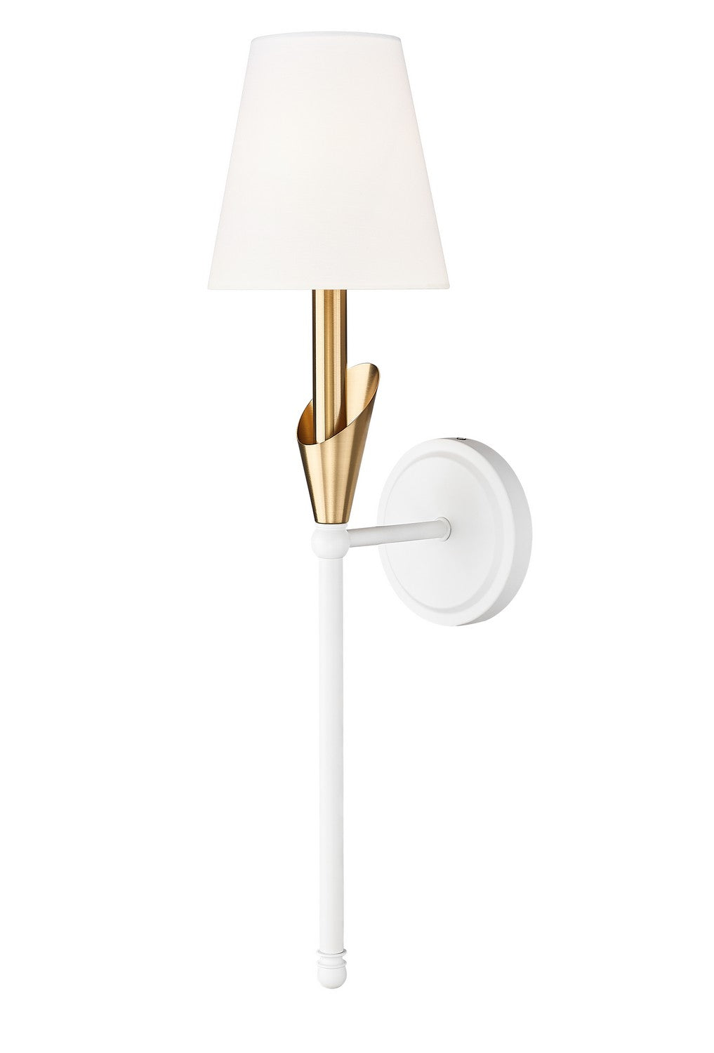 Z-Lite - 4014-1SA-TW-MGLD - One Light Wall Sconce - Claudelle - Tundra White + Modern Gold