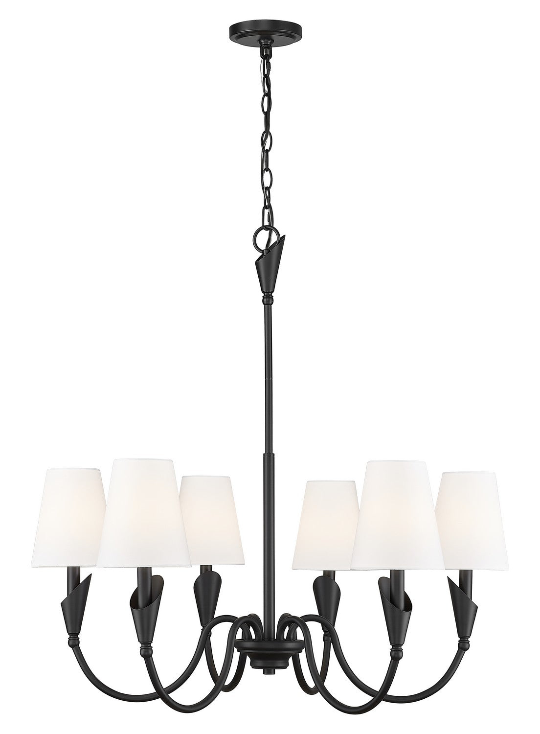 Z-Lite - 4014-32MB - Six Light Chandelier - Claudelle - Matte Black