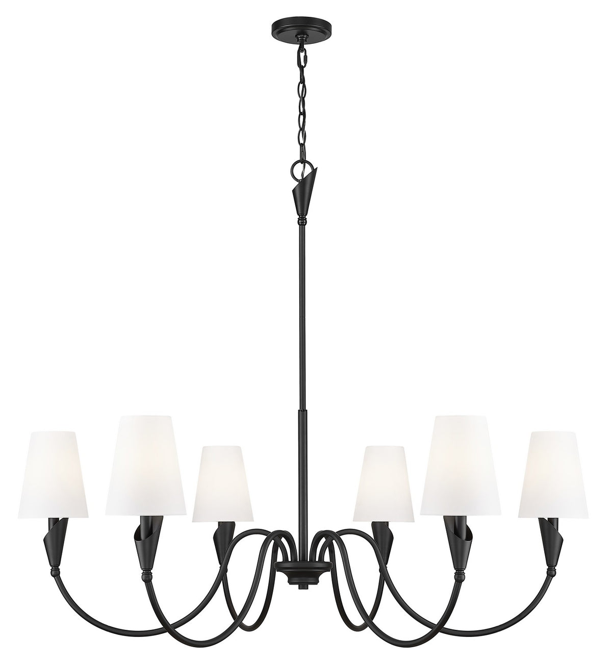 Z-Lite - 4014-46MB - Six Light Chandelier - Claudelle - Matte Black