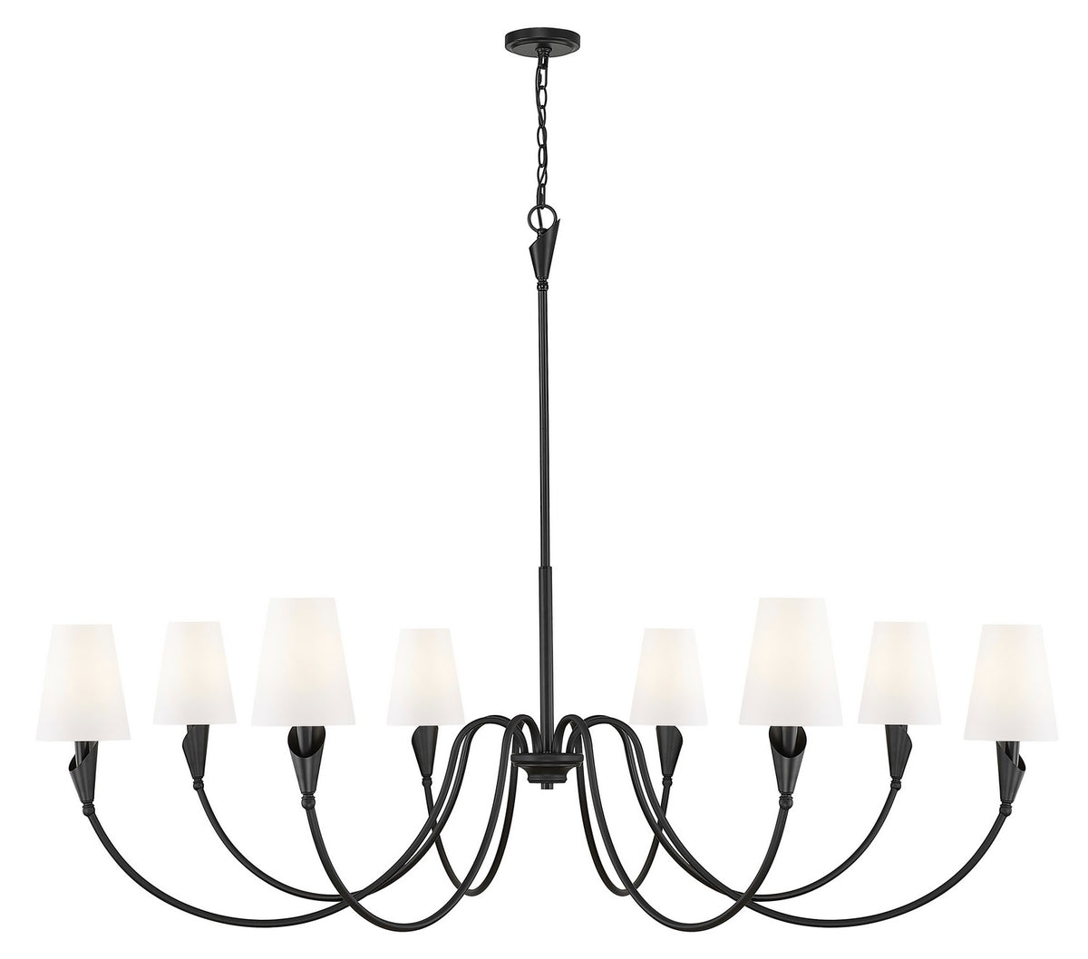Z-Lite - 4014-65MB - Eight Light Chandelier - Claudelle - Matte Black