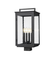 Z-Lite - 5019PHBS-BK - Four Light Outdoor Post Mount - Hartwell - Sand Black