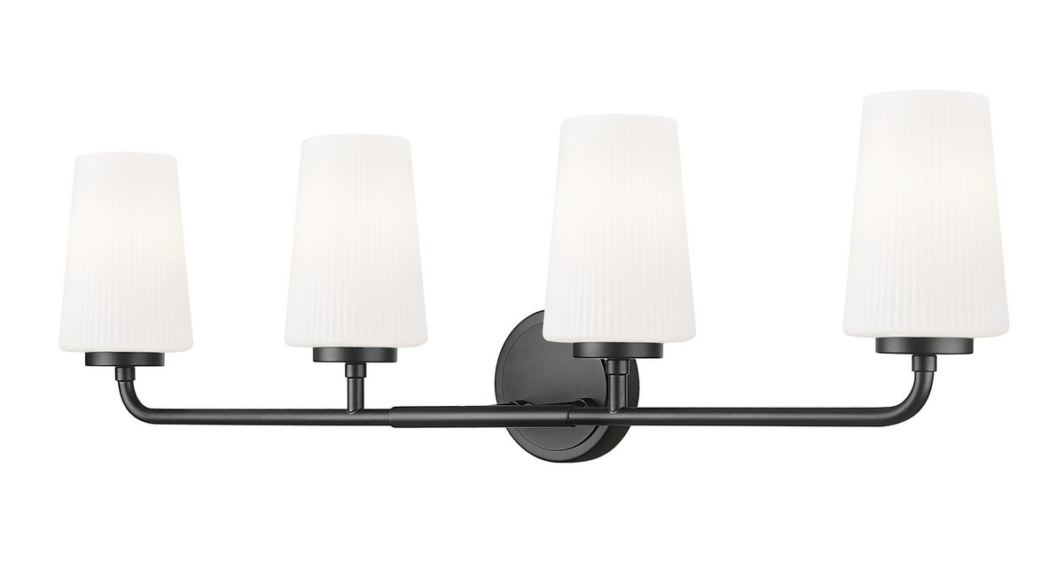 Z-Lite - 7005-4V-MB - Four Light Vanity - Montford - Matte Black