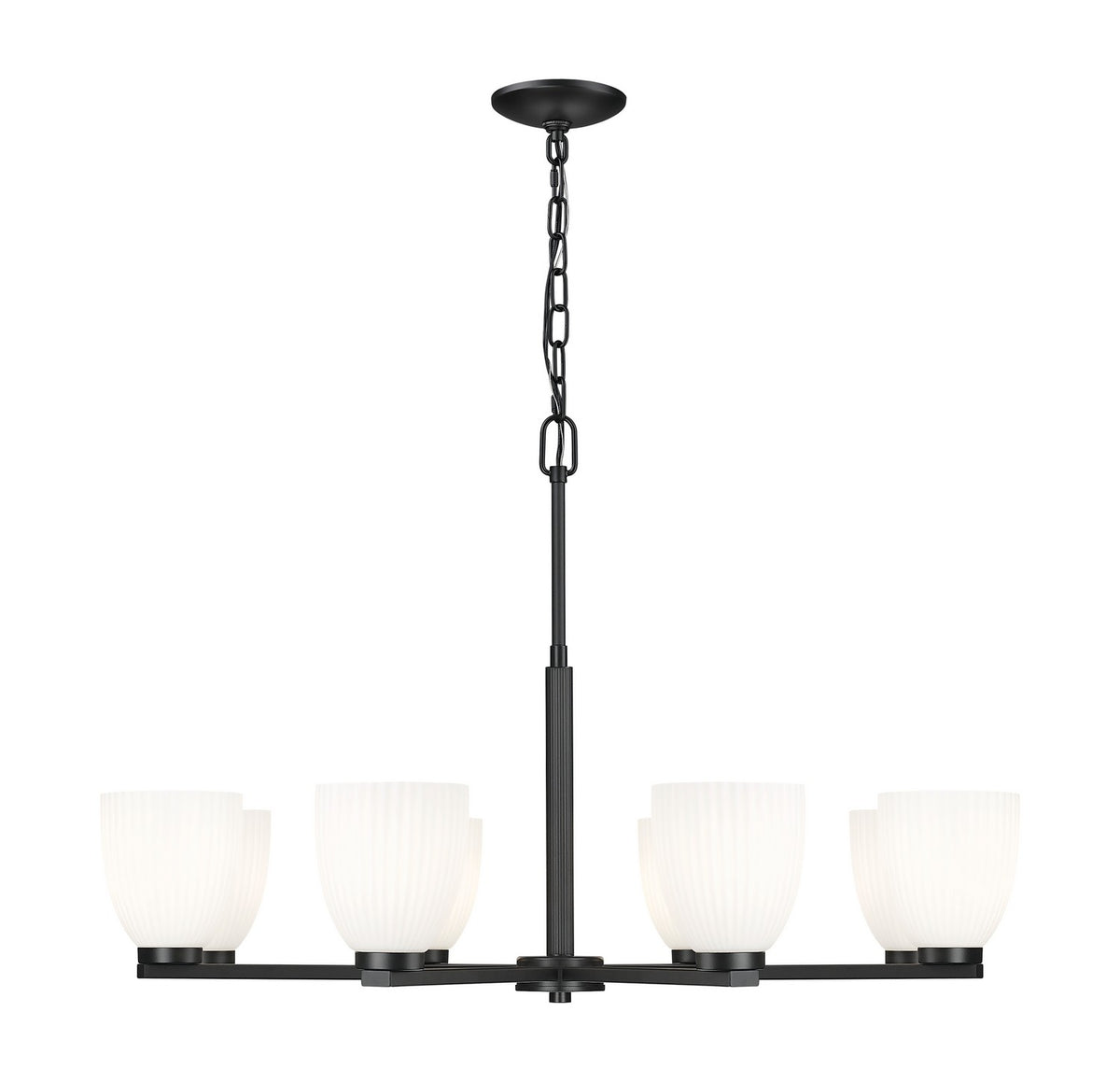 Z-Lite - 7518-8MB - Eight Light Chandelier - Naya - Matte Black