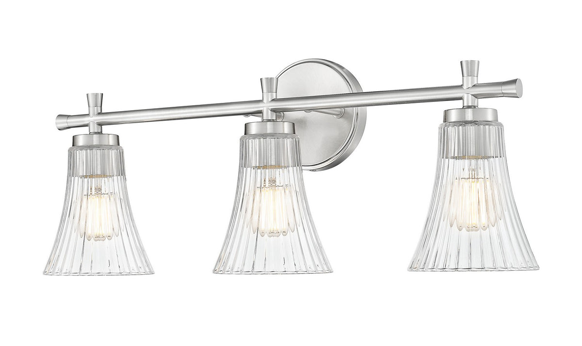 Z-Lite - 7519-3V-BN - Three Light Vanity - Belle - Brushed Nickel