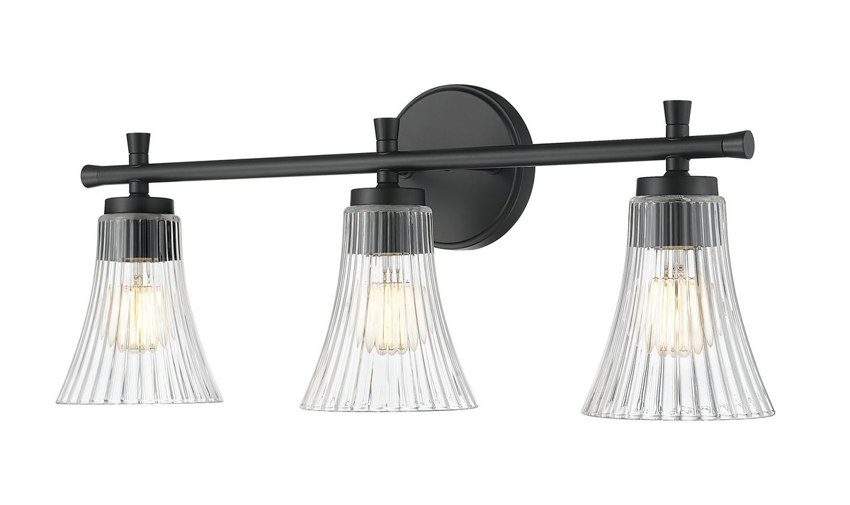 Z-Lite - 7519-3V-MB - Three Light Vanity - Belle - Matte Black