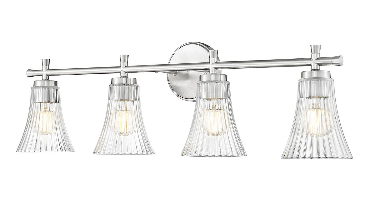 Z-Lite - 7519-4V-BN - Four Light Vanity - Belle - Brushed Nickel