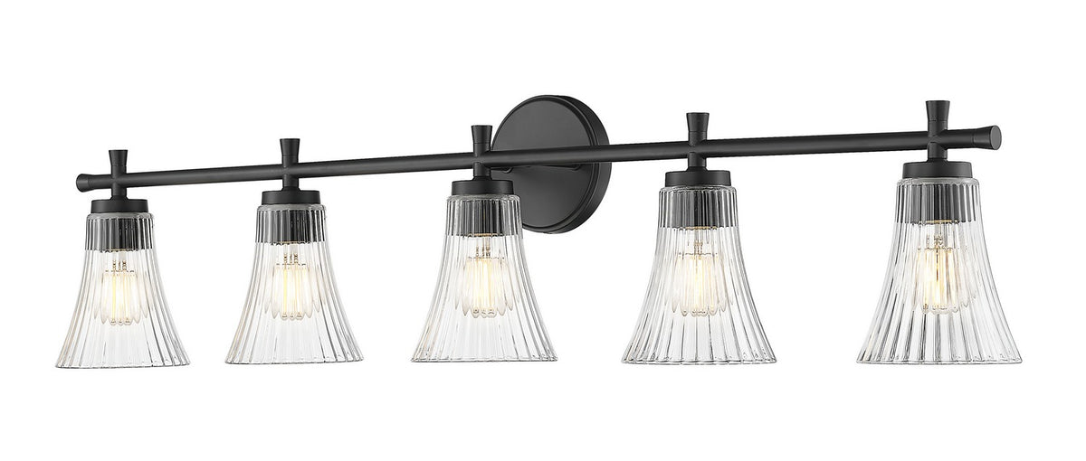 Z-Lite - 7519-5V-MB - Five Light Vanity - Belle - Matte Black
