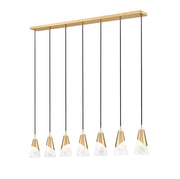 Z-Lite - 828P6-7L-MGLD - Seven Light Linear Chandelier - Aimie - Modern Gold