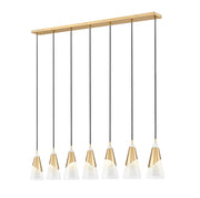 Z-Lite - 828P7-7L-MGLD - Seven Light Linear Chandelier - Aimie - Modern Gold