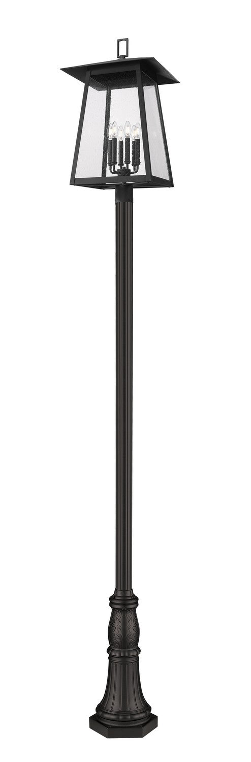 Z-Lite - 5015PHXXLR-518P-BK - Six Light Outdoor Post Mount - Rainer - Black
