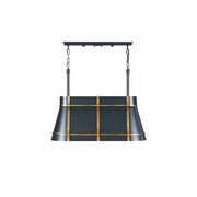 Varaluz - 536N03ZNCBRZ - Three Light Linear Pendant - Brasserie - Blackened Zinc/Heritage Bronze