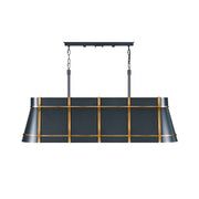 Varaluz - 536N05ZNCBRZ - Five Light Linear Pendant - Brasserie - Blackened Zinc/Heritage Bronze