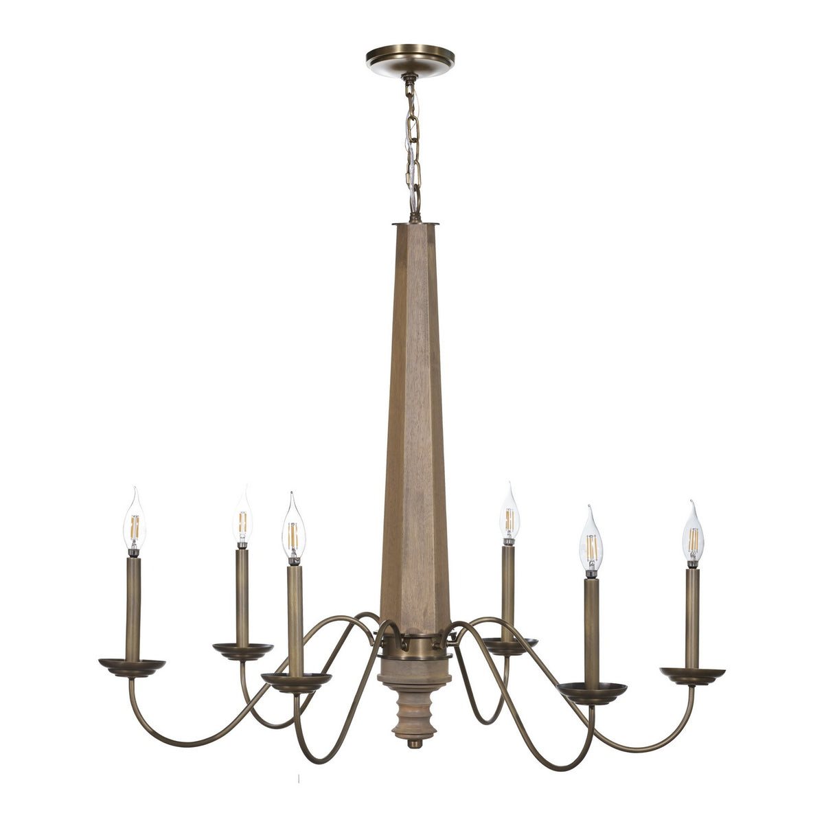 Varaluz - 545C06BRZ - Six Light Chandelier - Dinner at - Heritage Bronze
