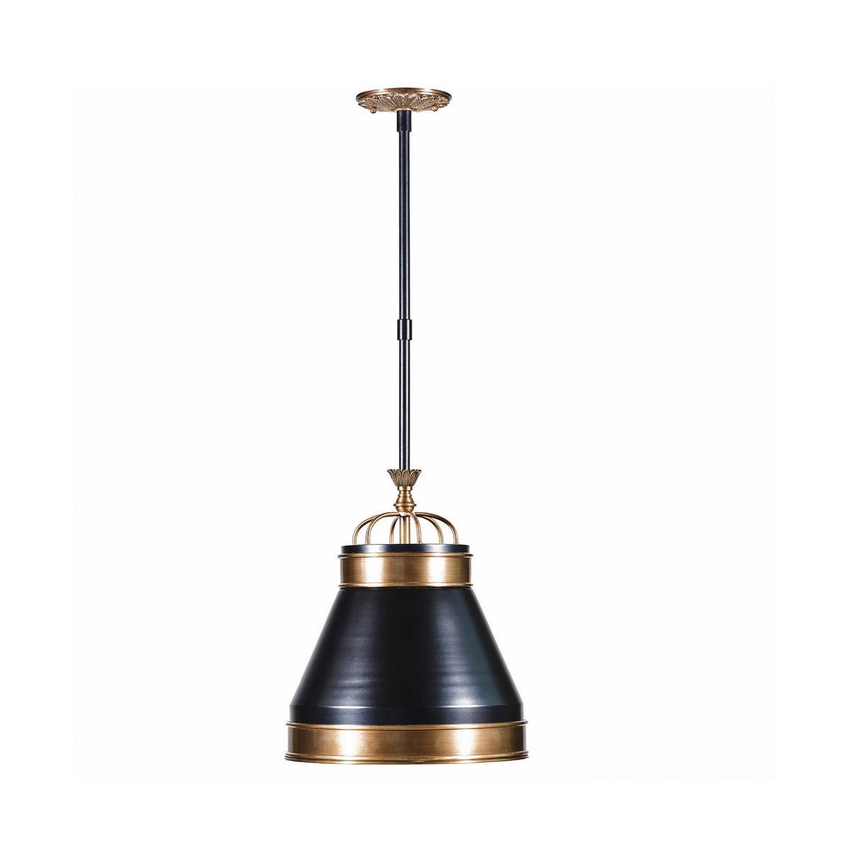 Varaluz - 549P01BLKBRZ - One Light Pendant - Savarin - Heritage Black/Heritage Bronze