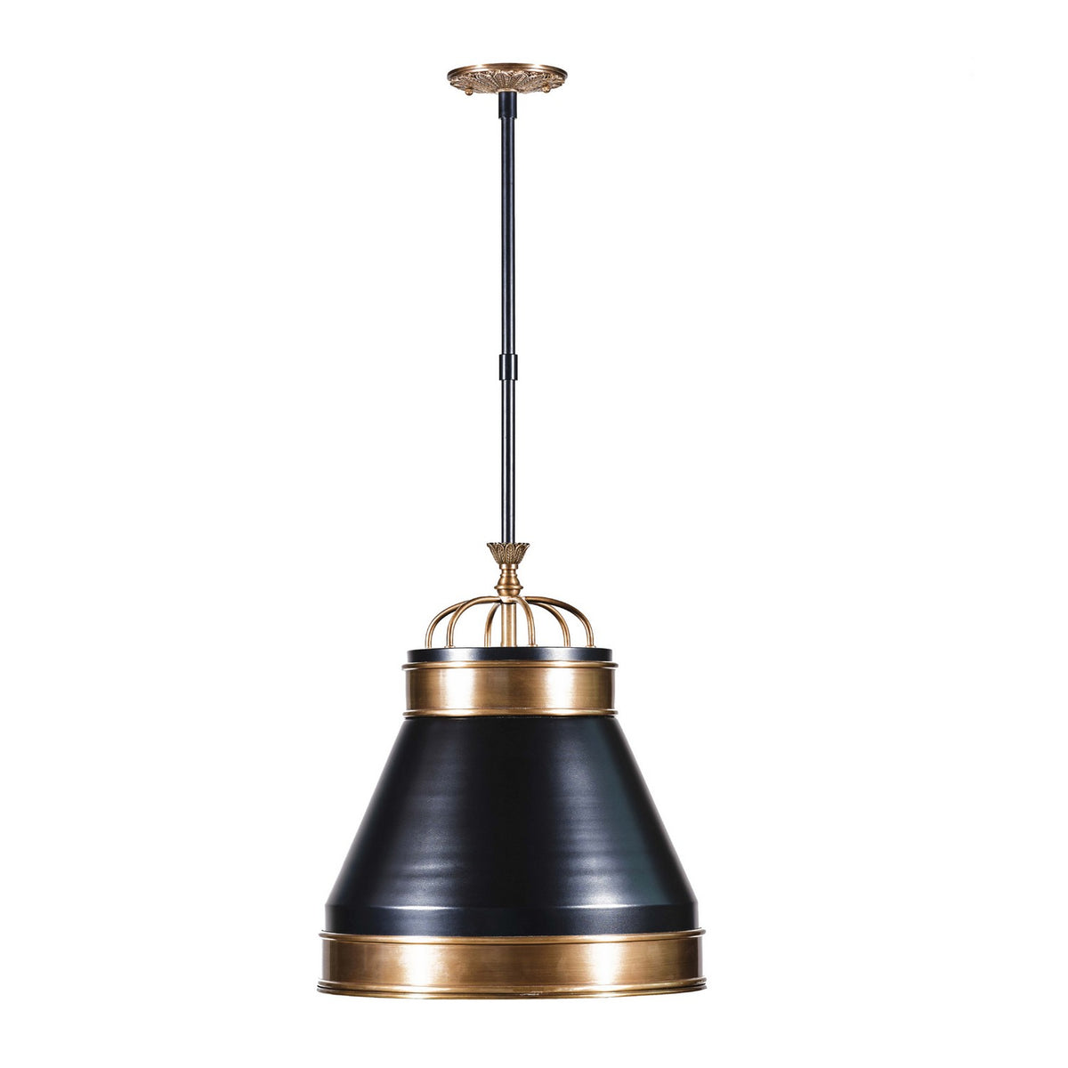 Varaluz - 549P01MBLKBRZ - One Light Pendant - Savarin - Heritage Black/Heritage Bronze