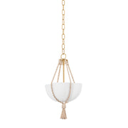 Hudson Valley - 1013-VGL - One Light Pendant - Amberley - Vintage Gold Leaf
