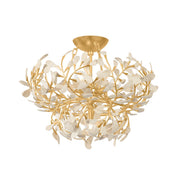 Hudson Valley - 4454-VGL - Four Light Semi Flush Mount - Maybrook - Vintage Gold Leaf