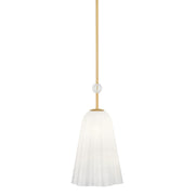 Hudson Valley - 7810-AGB - One Light Pendant - Cambria Heights - Aged Brass