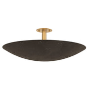 Hudson Valley - 8728-VB/BRZ - Three Light Flush Mount - Bern - Vintage Brass/Bronze