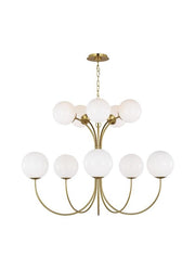 Visual Comfort Studio - KSC11210BBS - Ten Light Chandelier - Noemie - Burnished Brass