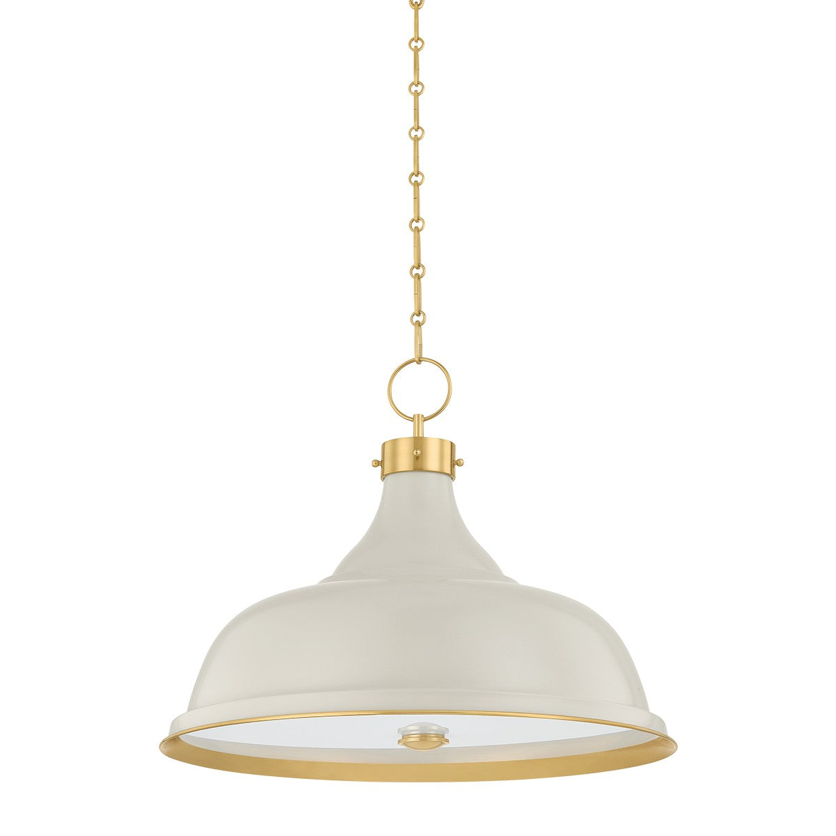 Hudson Valley - MDS300L-AGB/OW - Four Light Pendant - Painted No. 1 - Aged Brass/Off-White