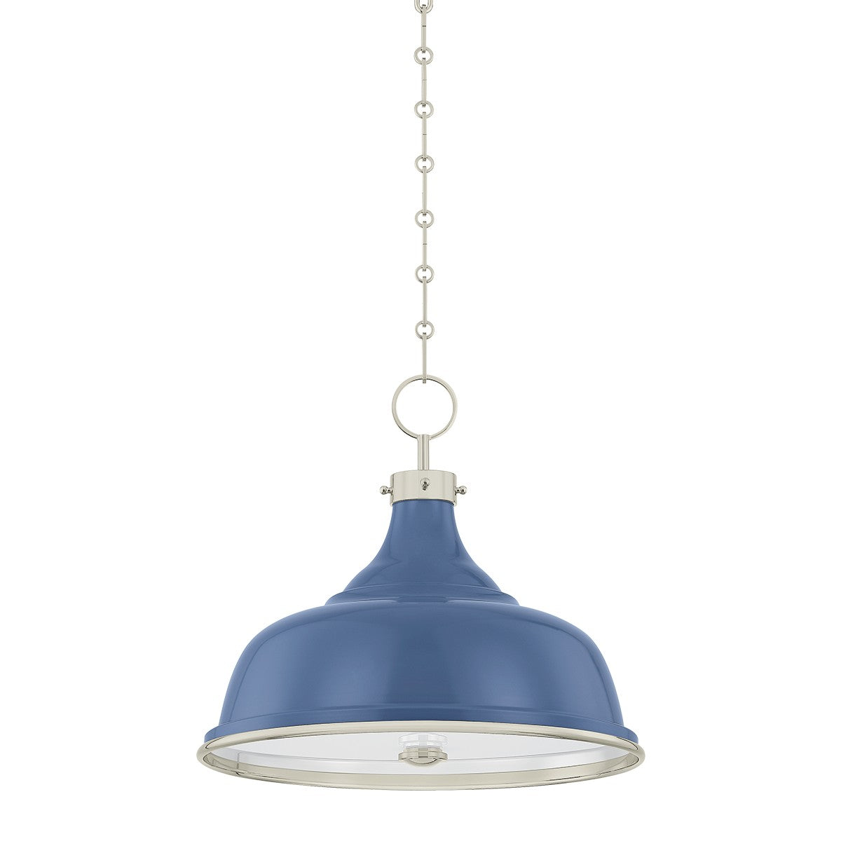 Hudson Valley - MDS300-PN/FBL - Three Light Pendant - Painted No. 1 - Polished Nickel/Soft French Blue